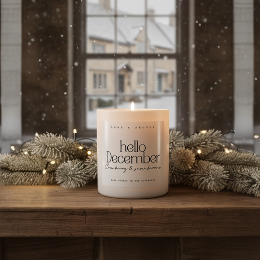 HELLO DECEMBER Candle
