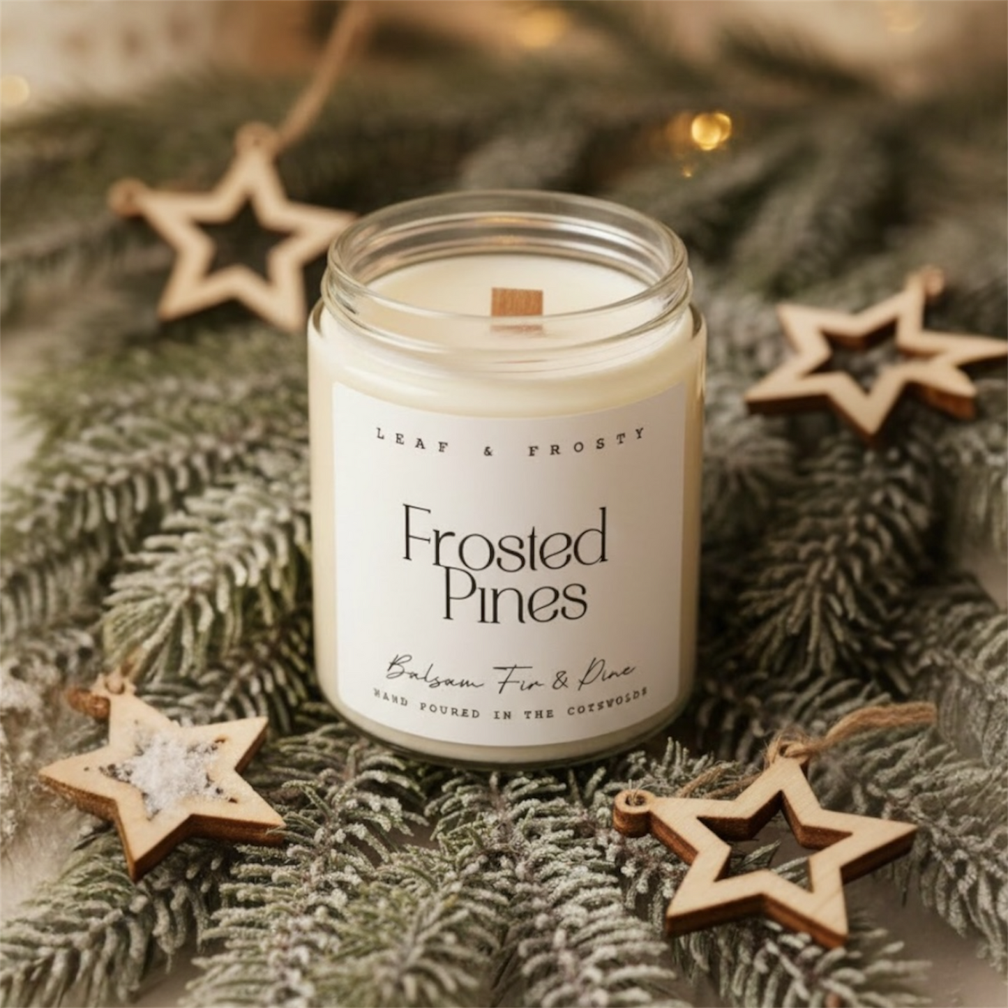 Frosted Pines - Beeswax Candle