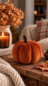 Velvet Plush Pumpkin – Burnt Orange