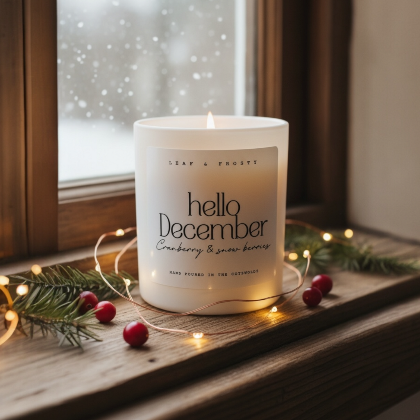 HELLO DECEMBER Candle
