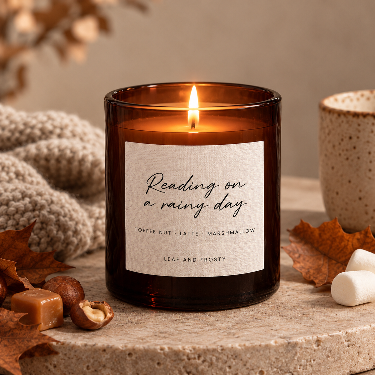 Reading on a Rainy Day - Candle