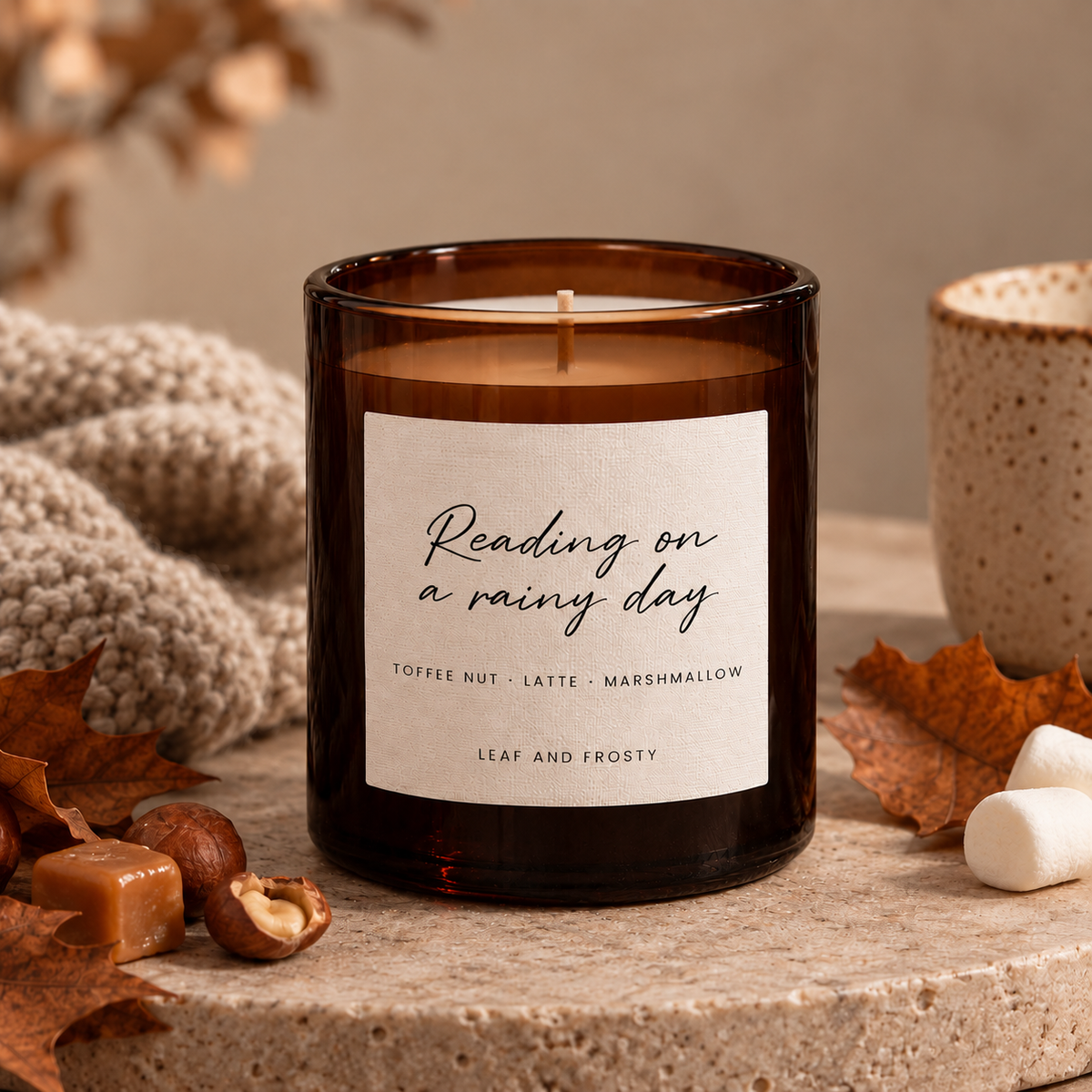 Reading on a Rainy Day - Candle