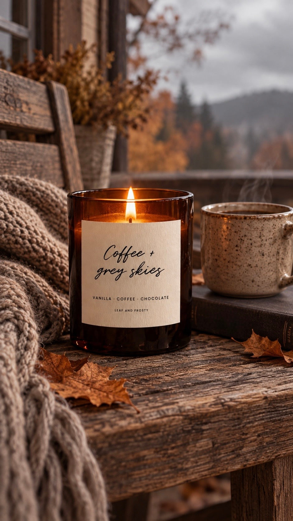 Coffee & Grey Skies - Candle