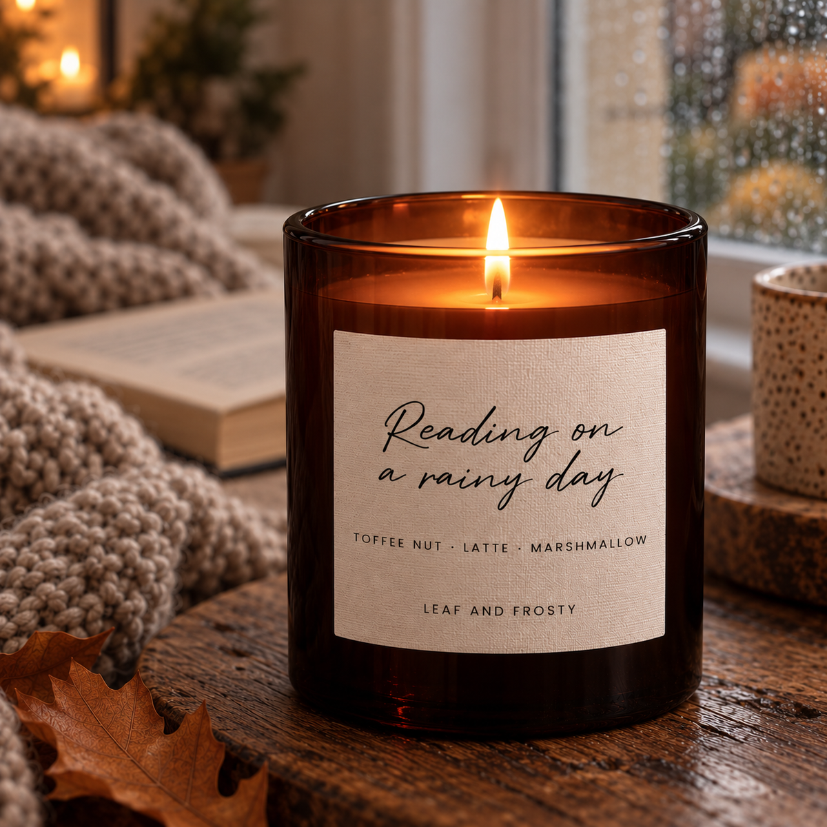 Reading on a Rainy Day - Candle