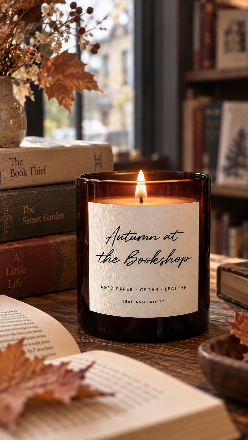 Autumn At The Bookshop - Candle