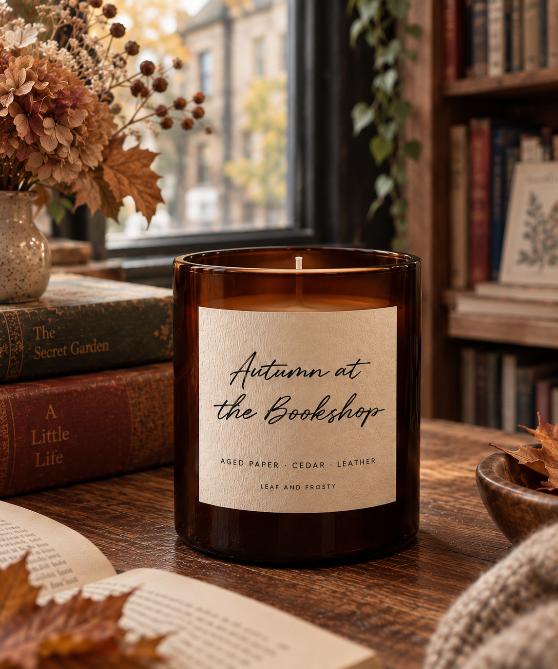 Autumn At The Bookshop - Candle