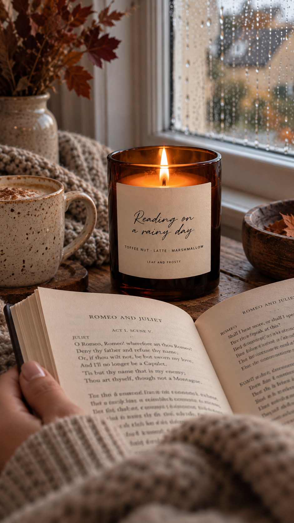 Reading on a Rainy Day - Candle